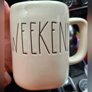 Rae Dunn by Magenta Weekend Mug Coffee Tea Artisan Collection Large Letters.